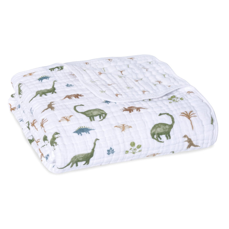 aden + anais - Muslin Blanket Mother & Baby Muslin Blanket | Dino Jungle - Boy