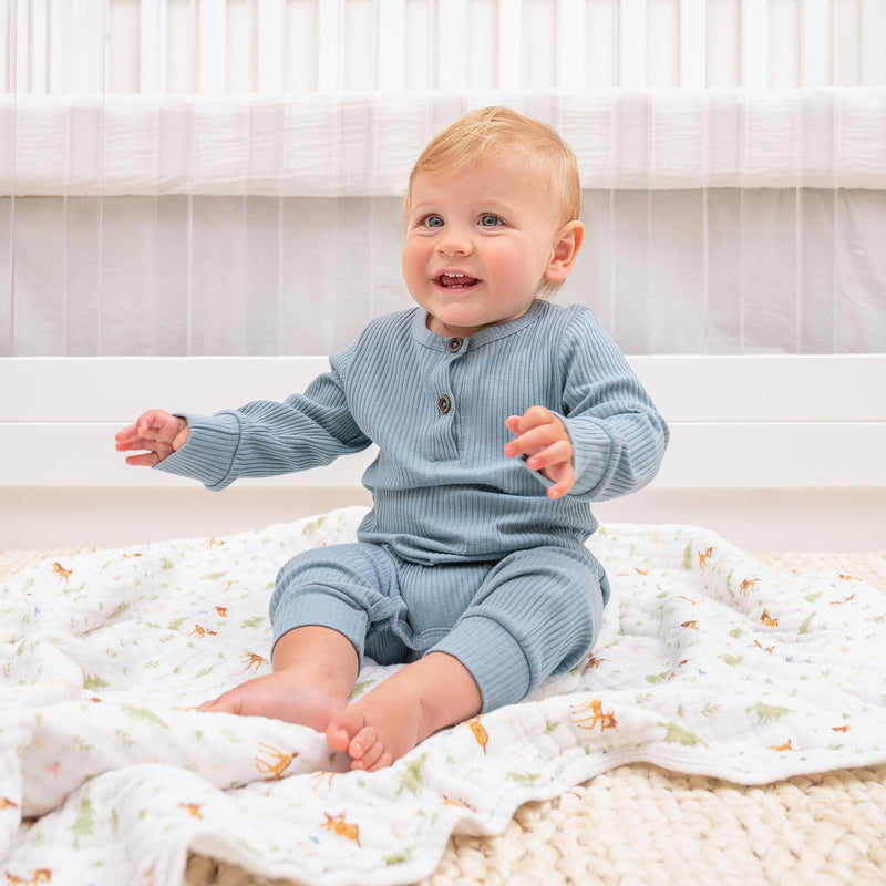 aden + anais - Muslin Blanket Mother & Baby Muslin Blanket | Disney + Friends - Neutral