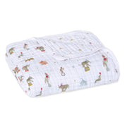 aden + anais - Muslin Blanket Mother & Baby Muslin Blanket | Elephant Circus - Neutral