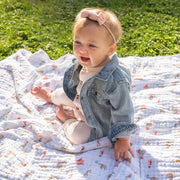 aden + anais - Muslin Blanket Mother & Baby Muslin Blanket | Elephant Circus - Neutral