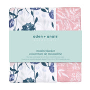 aden + anais - Muslin Blanket Mother & Baby Muslin Blanket | Flowers Bloom - Girl