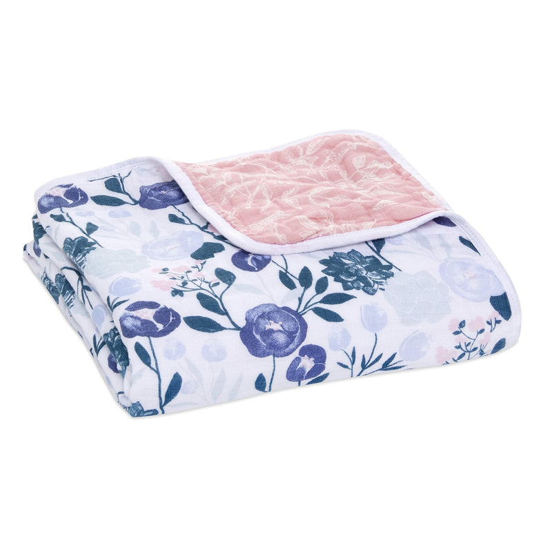 aden + anais - Muslin Blanket Mother & Baby Muslin Blanket | Flowers Bloom - Girl