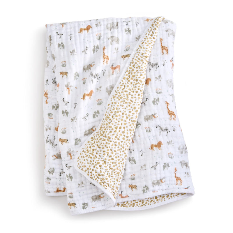 aden + anais - Muslin Blanket Mother & Baby Muslin Blanket |! Giraffe Safari - Neutral