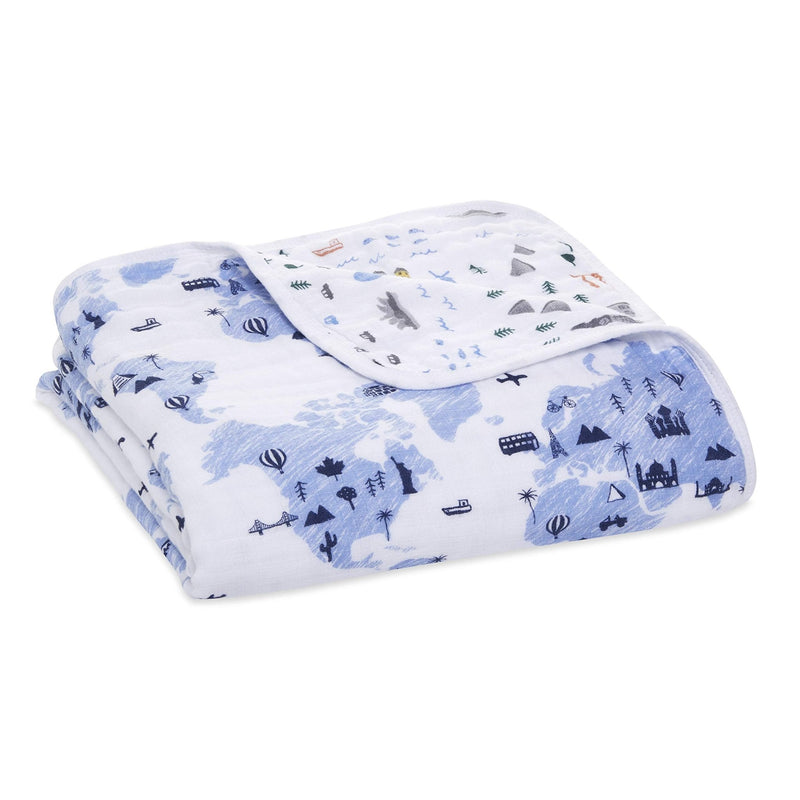aden + anais - Muslin Blanket Mother & Baby Muslin Blanket | Little Big World - Boy