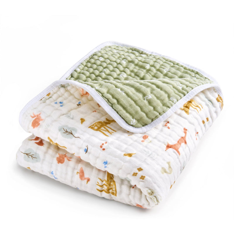 aden + anais - Muslin Blanket Mother & Baby Muslin Blanket |! Sage Woodland - Neutral