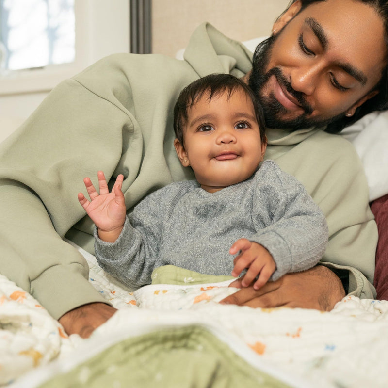 aden + anais - Muslin Blanket Mother & Baby Muslin Blanket |! Sage Woodland - Neutral