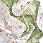 aden + anais - Muslin Blanket Mother & Baby Muslin Blanket |! Sage Woodland - Neutral