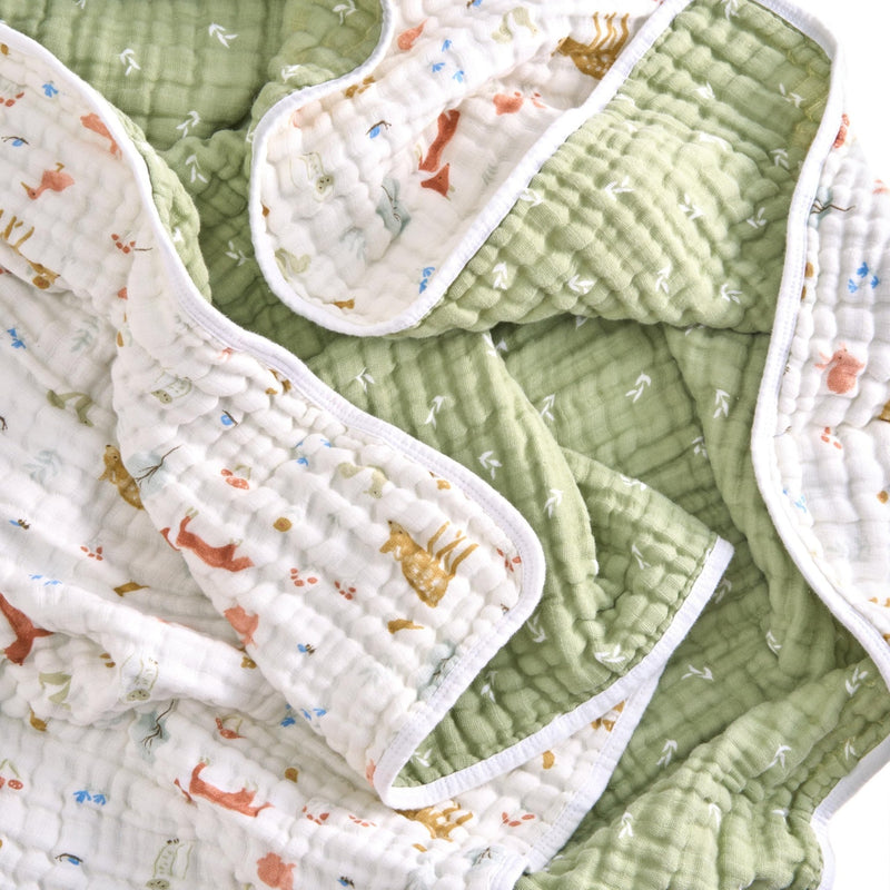 aden + anais - Muslin Blanket Mother & Baby Muslin Blanket |! Sage Woodland - Neutral