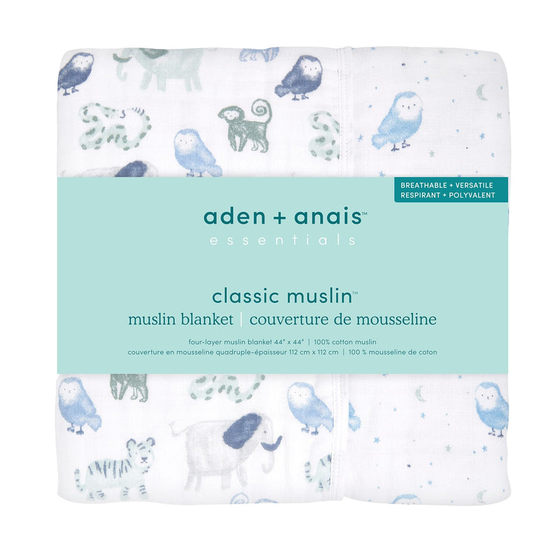 aden + anais - Muslin Blanket Mother & Baby Muslin Blanket | Time To Dream - Boy