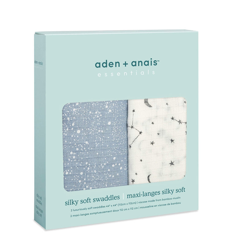 aden + anais - Silky Soft Swaddles Mother & Baby Viscose From Bamboo Cosmic Galaxy