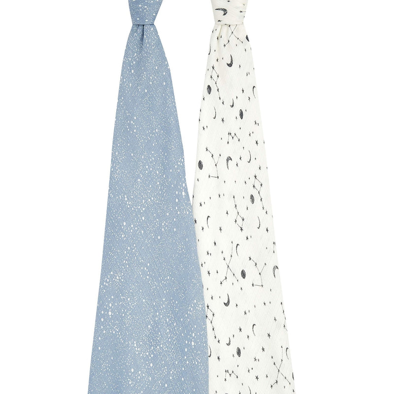 aden + anais - Silky Soft Swaddles Mother & Baby Viscose From Bamboo Cosmic Galaxy
