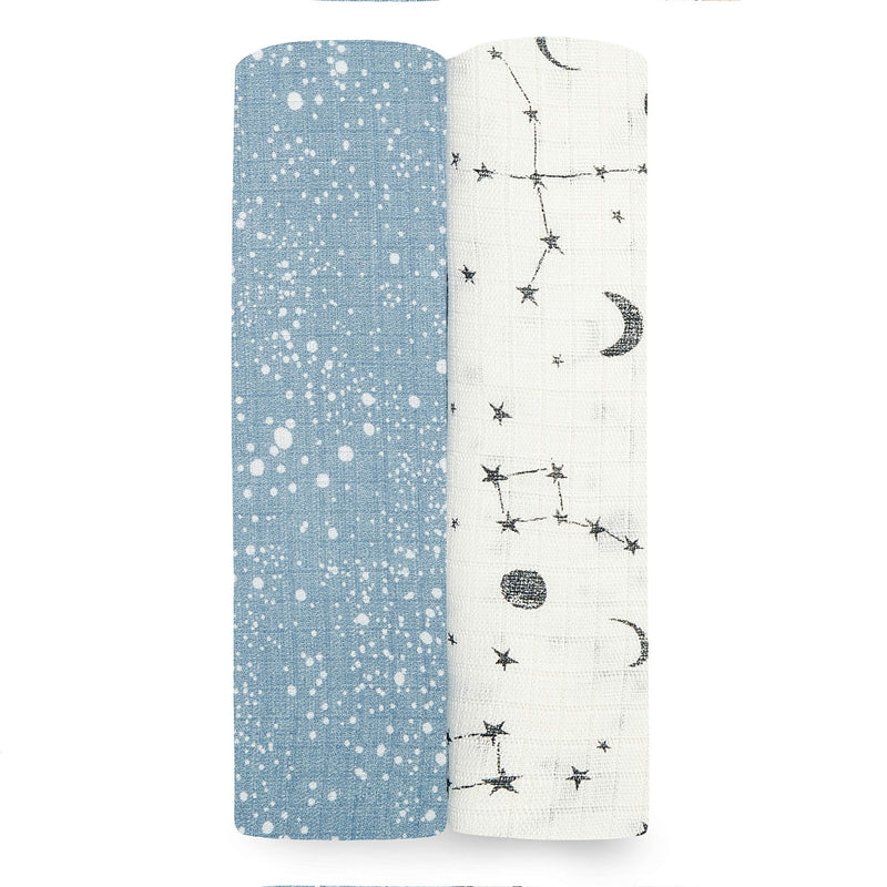 aden + anais - Silky Soft Swaddles Mother & Baby Viscose From Bamboo Cosmic Galaxy