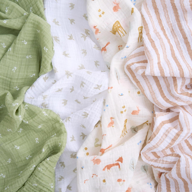 aden + anais - Swaddles - Box Mother & Baby Swaddles - Box |! Sage Woodland - Neutral