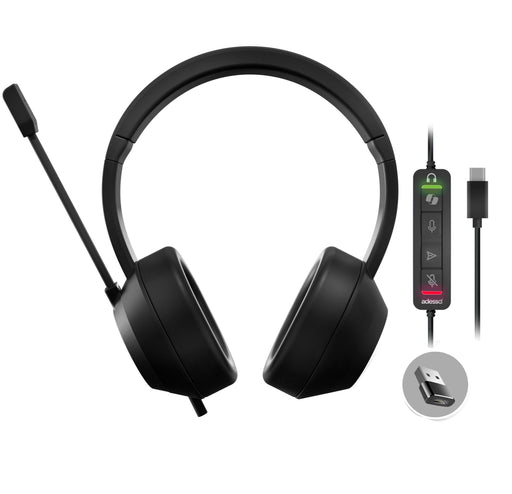 Adesso - Adesso Xtream P7 Wired Headset with AI Copilot (USB - C/USB - A) Electronics