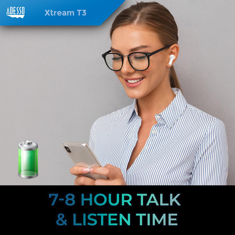 Adesso - Adesso Xtream T3 Bluetooth Earbuds with ANC & Touch Controls Electronics