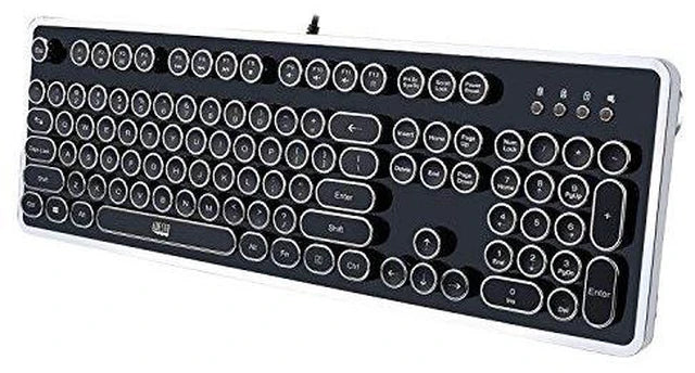 Adesso AKB-636UB mechanical typewriter keyboard detail