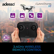 Adesso - CyberDrone X1 720P Camera 2.4G Wireless Remote One - Touch Auto Return Toys & Games