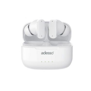 Adesso - Earbuds Bluetooth With ANC and Mic Wireless Charging With Case 7HR Playtime - White