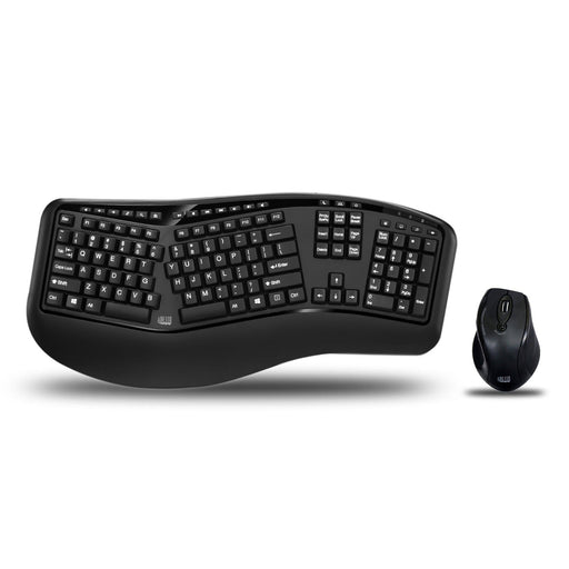 Adesso - Keyboard & Mouse Combo Wireless ERGO 1600dpi PC/MAC - FRENCH Canadian Electronics