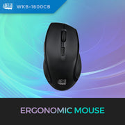 Adesso - TruForm™ 1600 Wireless Ergonomic Keyboard and Optical Mouse (WKB - 1600CB) - Canadian French Electronics