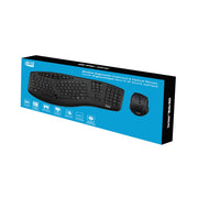 Adesso - TruForm™ 1600 Wireless Ergonomic Keyboard and Optical Mouse (WKB - 1600CB) - Canadian French Electronics