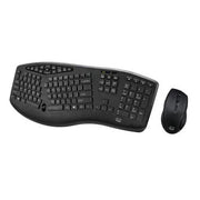 Adesso - TruForm™ 1600 Wireless Ergonomic Keyboard and Optical Mouse (WKB - 1600CB) - Canadian French Electronics