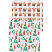 Jubilee - Let it Meow Christmas Floursack Dishtowels Set of