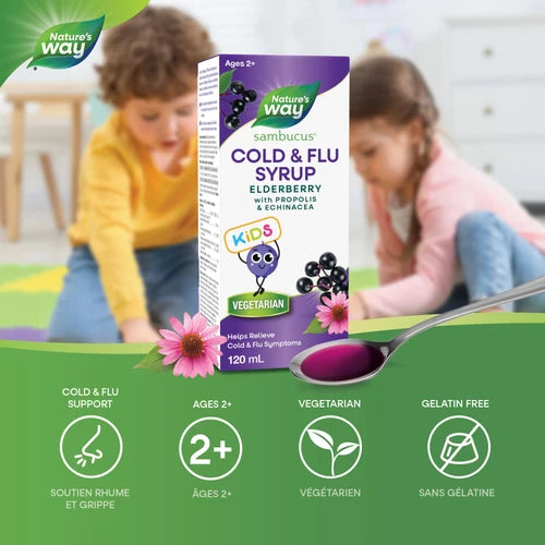Nature's Way - Sambucus Elderberry Kids Cold & Flu Syrup