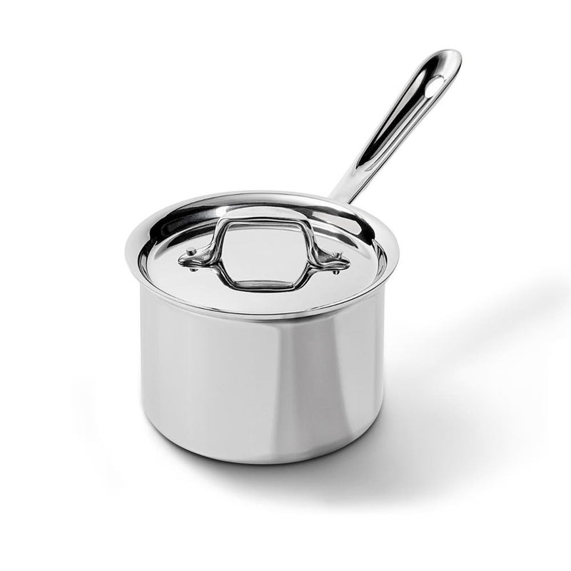All-Clad - D3 Stainless Steel Saucepan with Lid - 2 qt