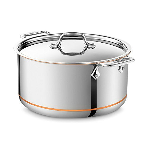 All-Clad - Copper Core Stainless Steel Stockpot with Lid - 8 qt