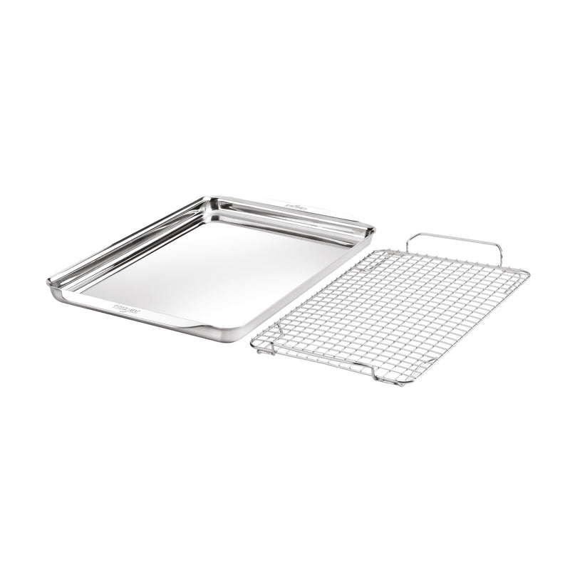 All-Clad - Stainless Steel Half-Sheet Baking Pan & Cooling Rack - 2 Pieces