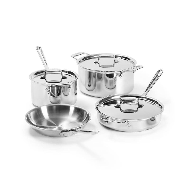 All-Clad - D5 Polished Stainless Steel Cookware Set - 7 Pieces