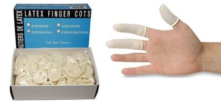 Almedic – Disposable Gloves - Fingers Cots Medium Powder Free (144) Business & Industrial