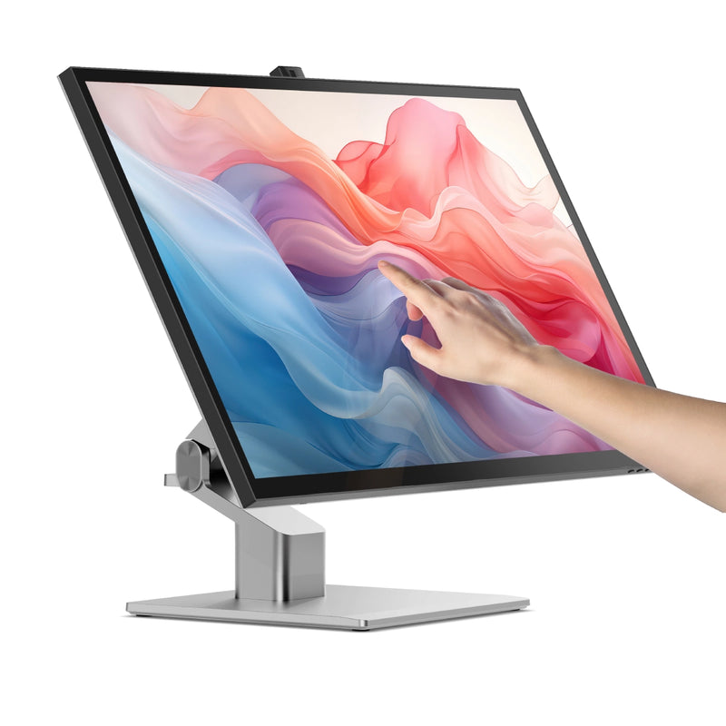 ALOGIC Clarity Fold Touch 32-inch 4K monitor with webcam and fold stand