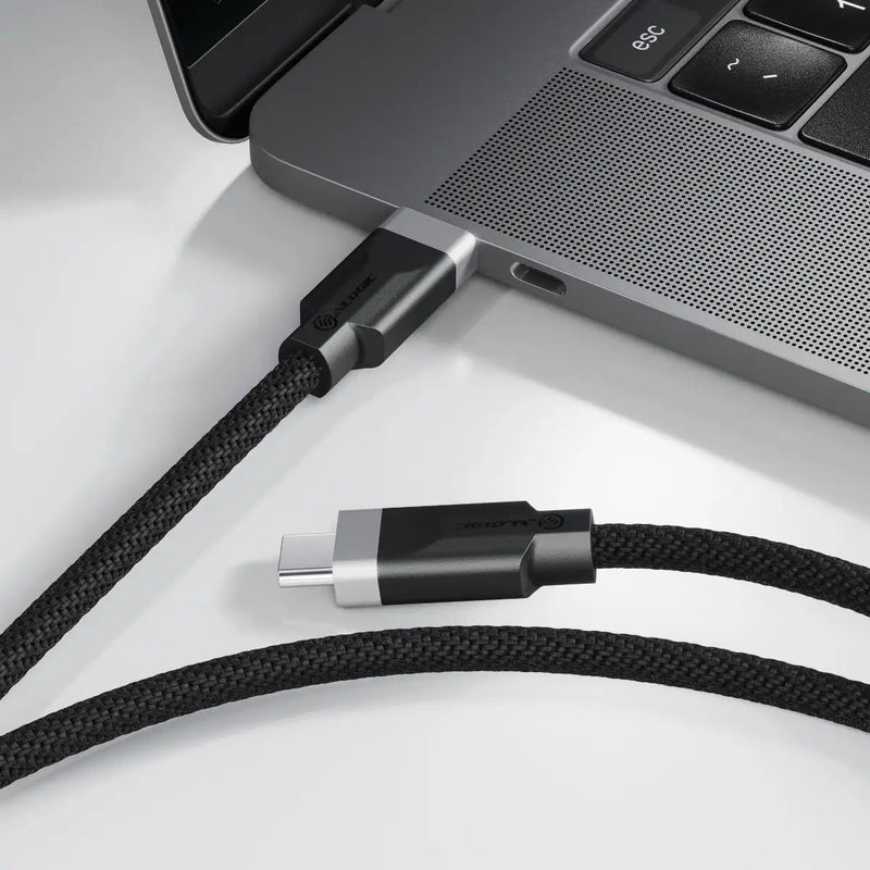 Alogic - Fusion USB - C to USB - C Cable 3ft - 100W PD, 20Gbps - Black Electronics