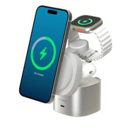 Alogic - Qi2 Charging Stand 4 - in - 1 Phone & Airpods & Apple Watch Charger & USB - C Charging - White Electronics