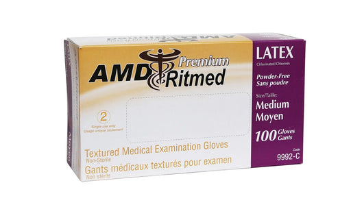 AMD Medicom - AMD Medicom Latex Gloves powder free Medium (100) ++ Health & Wellness