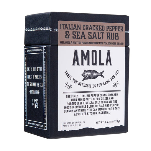 AMOLA - Salt Italian Cracked Pepper 120g/4oz Food, Beverages & Tobacco