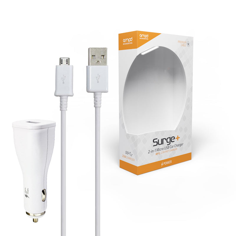 AMPD 2-in-1 Micro-USB car charger