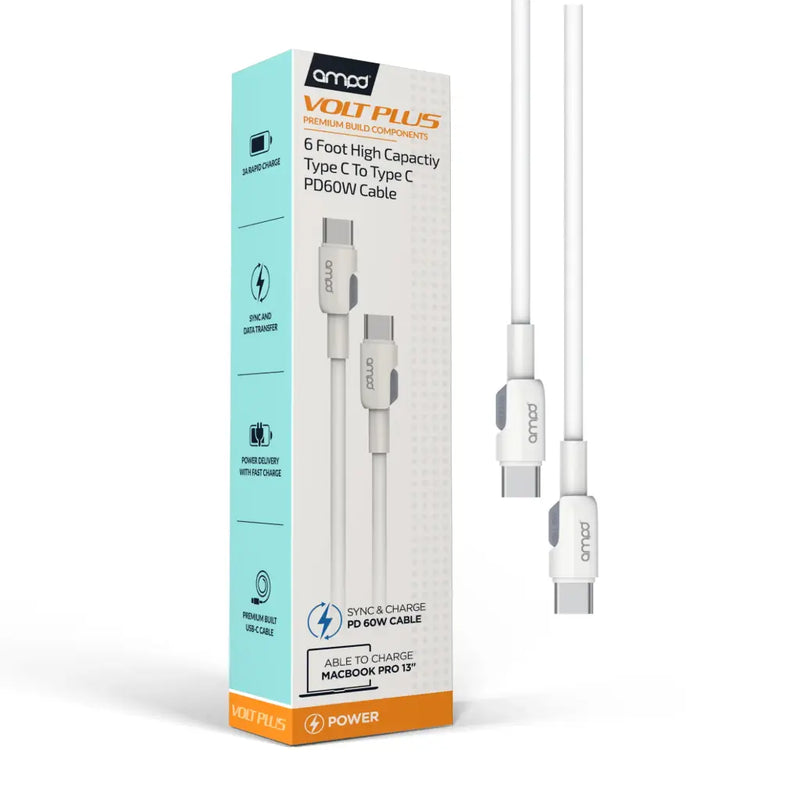 AMPD 6 ft USB-C to USB-C cable