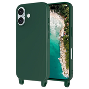 AMPD crossbody strap case for iPhone 16 in green
