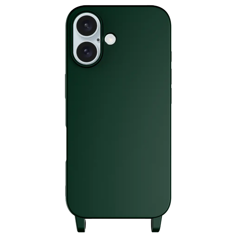 AMPD crossbody strap case for iPhone 16 in green, alternate view