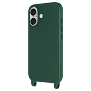 AMPD crossbody strap case for iPhone 16 in green, detail view