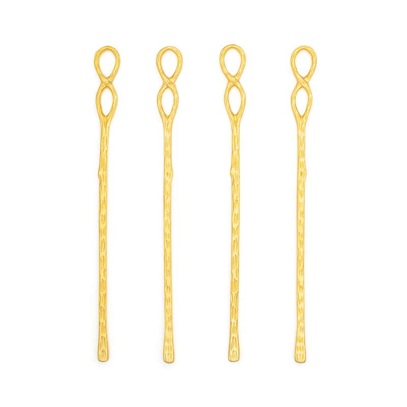 Artisan 85 - Infinity Champagne Gold Stir Sticks x4 Home & Kitchen