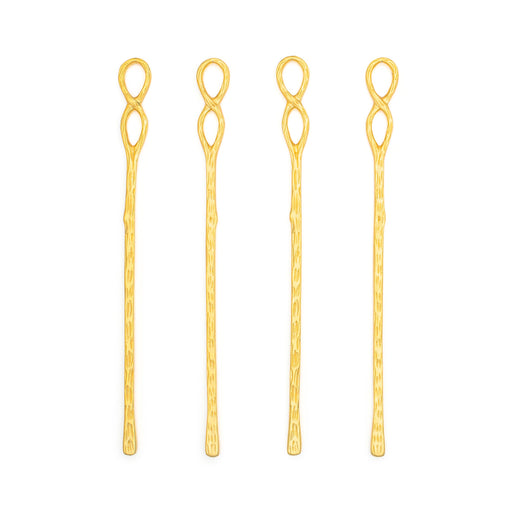 Artisan 85 - Infinity Champagne Gold Stir Sticks x4 Home & Kitchen