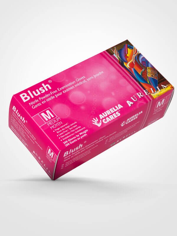 Aurelia - Blush Pink Nitrile Gloves 200 Powderfree Business & Industrial Extra - Small