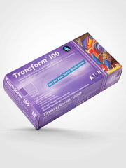 Aurelia - Transform Blue Nitril Medium Gloves 100 PF 3.2 mm Business & Industrial Extra - Small