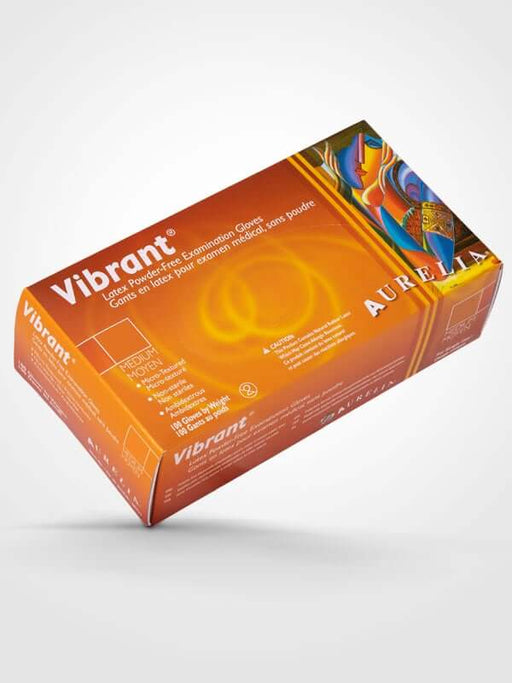 Aurelia - Vibrant Latex Gloves 100 Powder Free Business & Industrial Medium (98227)