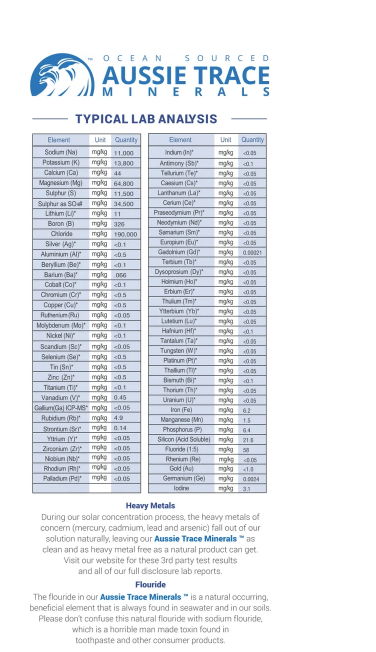 Aussie Trace - Trace Minerals Lemon/Lime 60ml Health & Wellness