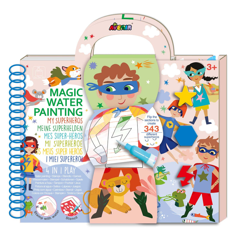 Avenir Magic Water Painting My Superheroes activity book, CH231898